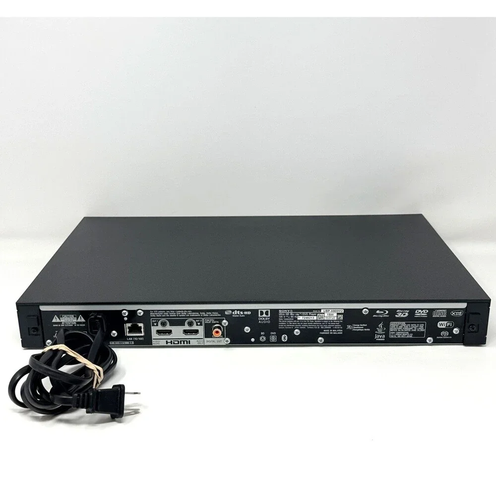 Sony UBP-X800M2 4K 2160p Blu Ray DVD Player Region A HDMI No Remote Tested Black